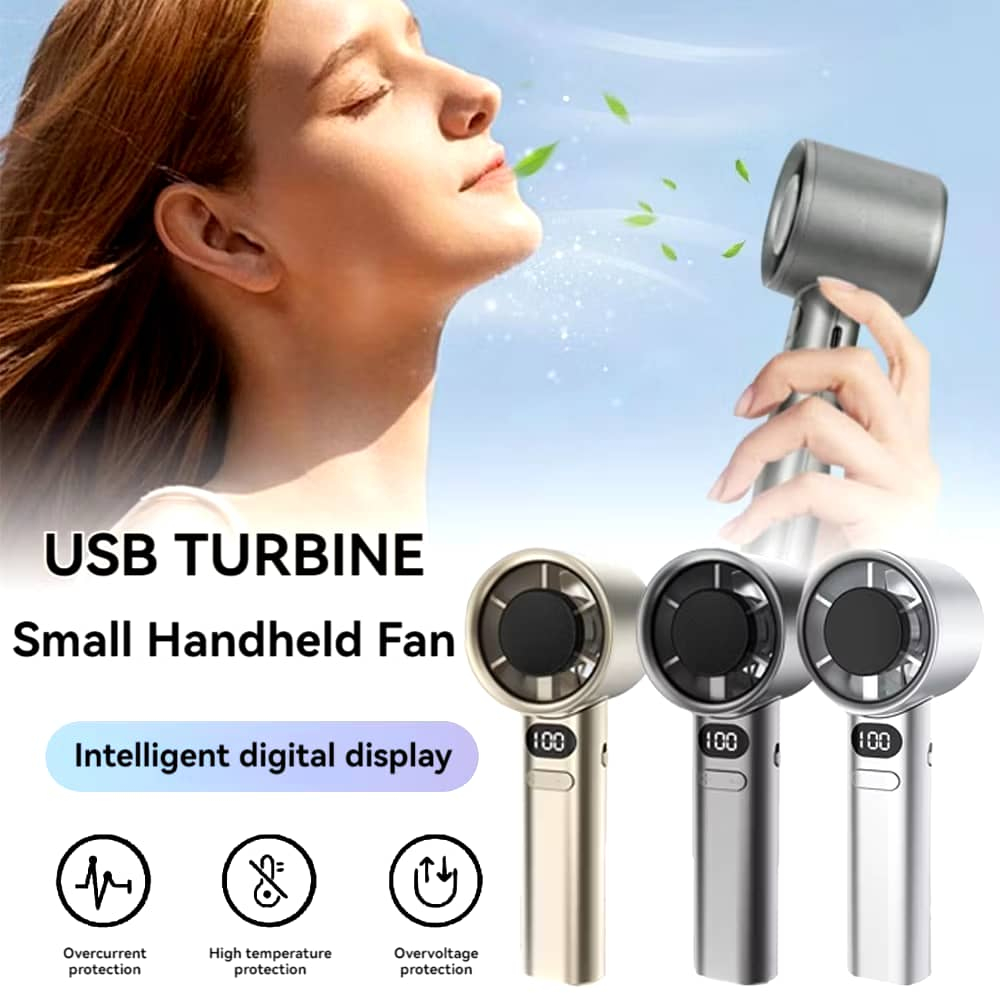 【 120 Speed 】usb fan Portable USB Mini Fan kipas mini kipas tangan Mini Fan Rechargeable Handheld Fan with Led Display