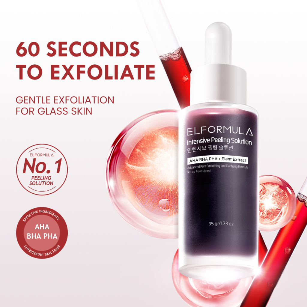 ELFORMULA Intensive Peeling Solution AHA BHA PHA Peeling Serum Exfoliating Dark Spot Cleansing for Facial Skincare