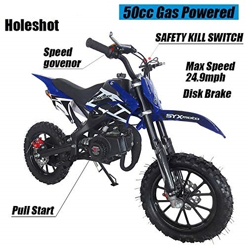 READY STOCK?MOTO Kids Mini Dirt Bike 2-Stroke 50cc Motorcycle motorcross Holeshot Pit Bike, Fully Automatic Transmission