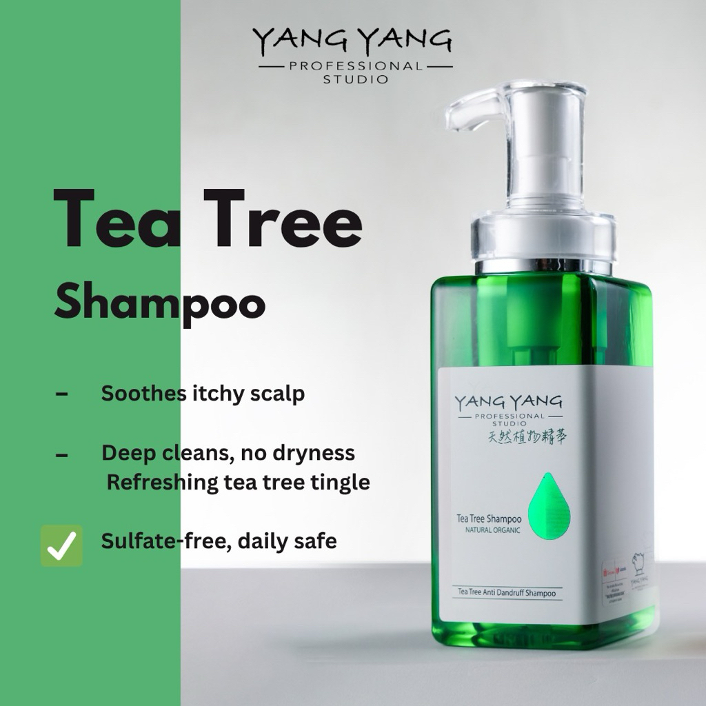 Yang Yang professional studio tea tree anti-dandruff shampoo 400ml 茶树洗发水