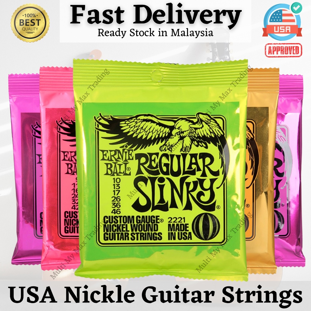 1 Set Ernie Ball Strings Super Slinky Electric Guitar String Nickel-Plated Bass Strings Tuner Cutter