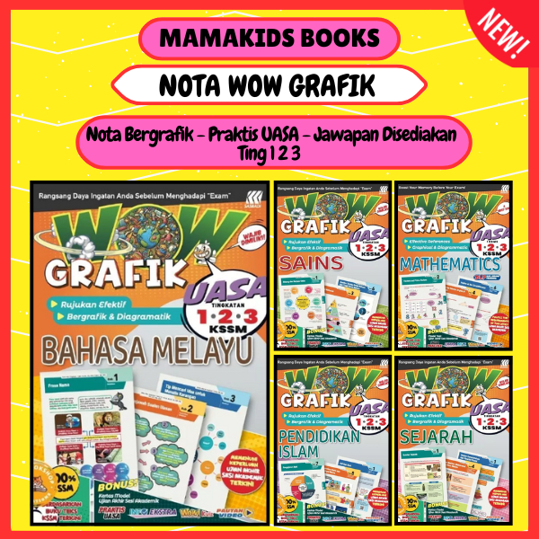 [MAMAKIDS] Buku Nota Ringkas Wow Grafik UASA Tingkatan 1,2,3 Wow Komik KSSM Sek Men Rendah Sasbadi
