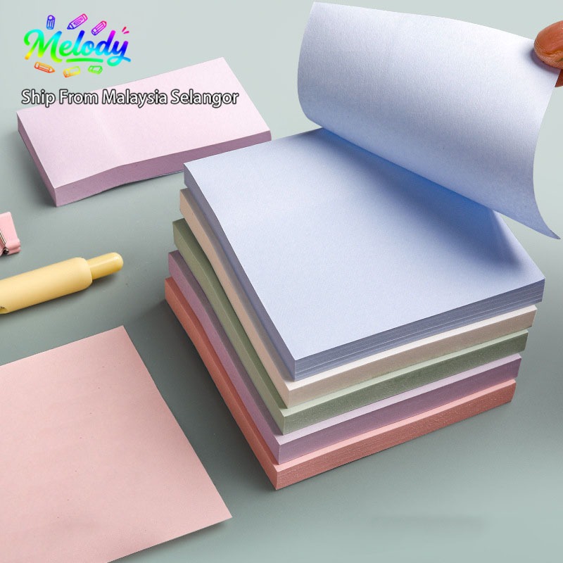 1PC 100 Sheet Colorful Notepad Sticky Paper Note Morandi Memo Pad Label Sticker Bookmark Office Student Stationery
