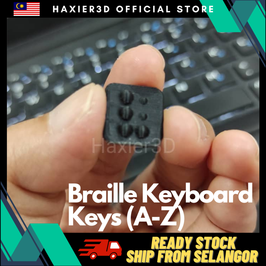 Braille Keys (Alphabets A-Z) for Laptop/Desktop Keyboard to Ease Typing for Visually Impaired People