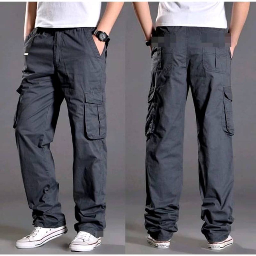 [premium quality]  seluar (DK) 100% cotton straight cut six pocket workwear pakai belt kerja pant