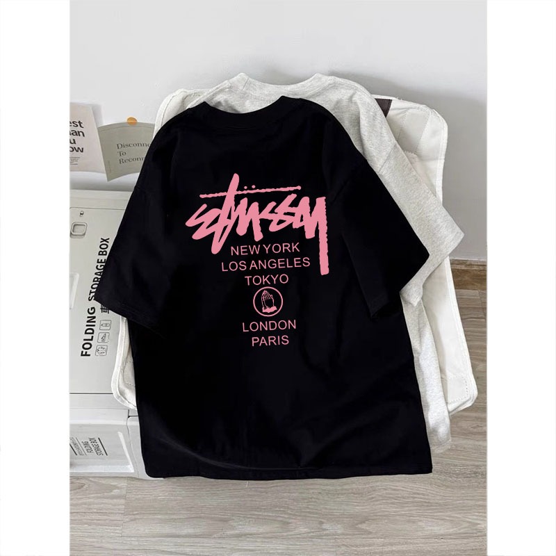 Korean style women clothing | Oversized Crew Neck T-shirt 100% cotton | FASHIO print  stylish casual tops y2k