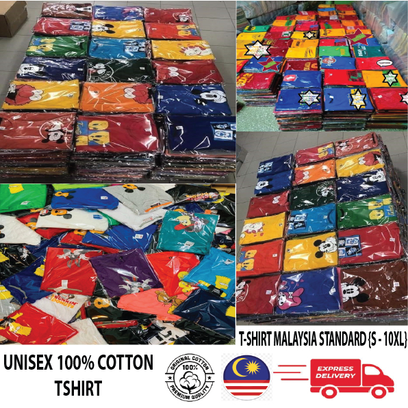 [S - 7XL]TSHIRT DEWASA LELAKI DAN PEREMPUAN BORONG MURAH !!!! 1.50-4.70 PALING CANTIK