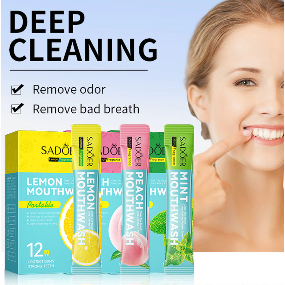 Refreshing Cool Mouthwash Portable Deep Cleaning Antibacterial Fresh Breath 20pcs 清爽便携漱口水 去除口臭
