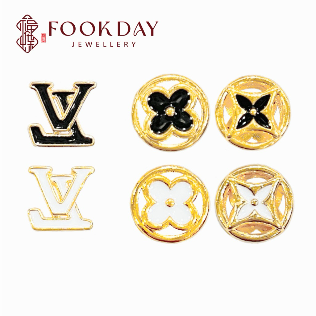 FOOKDAY 916 5D Emas Manik Fesyen Gold 916 Fashion Charm 916 黄金老花串珠 6D