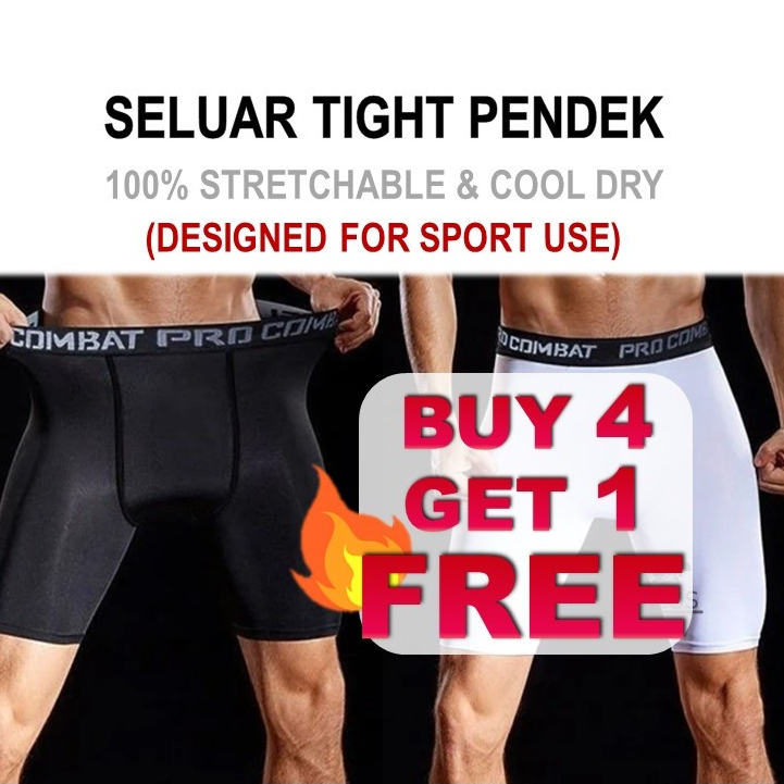 ROOFLESS Tight Pant Man Seluar Tight Lelaki Running Tights Men Seluar Tight Putih Compression Pants Seluar Tight Pendek