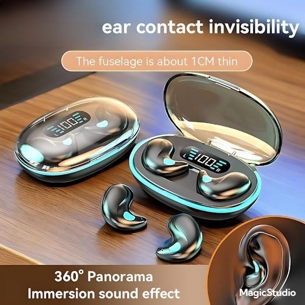 2025 NEW TWS 5.3 Bluetooth Wireless Earbuds Earphone Flashlight LED Display Touch Control Sports Earbud Microphone