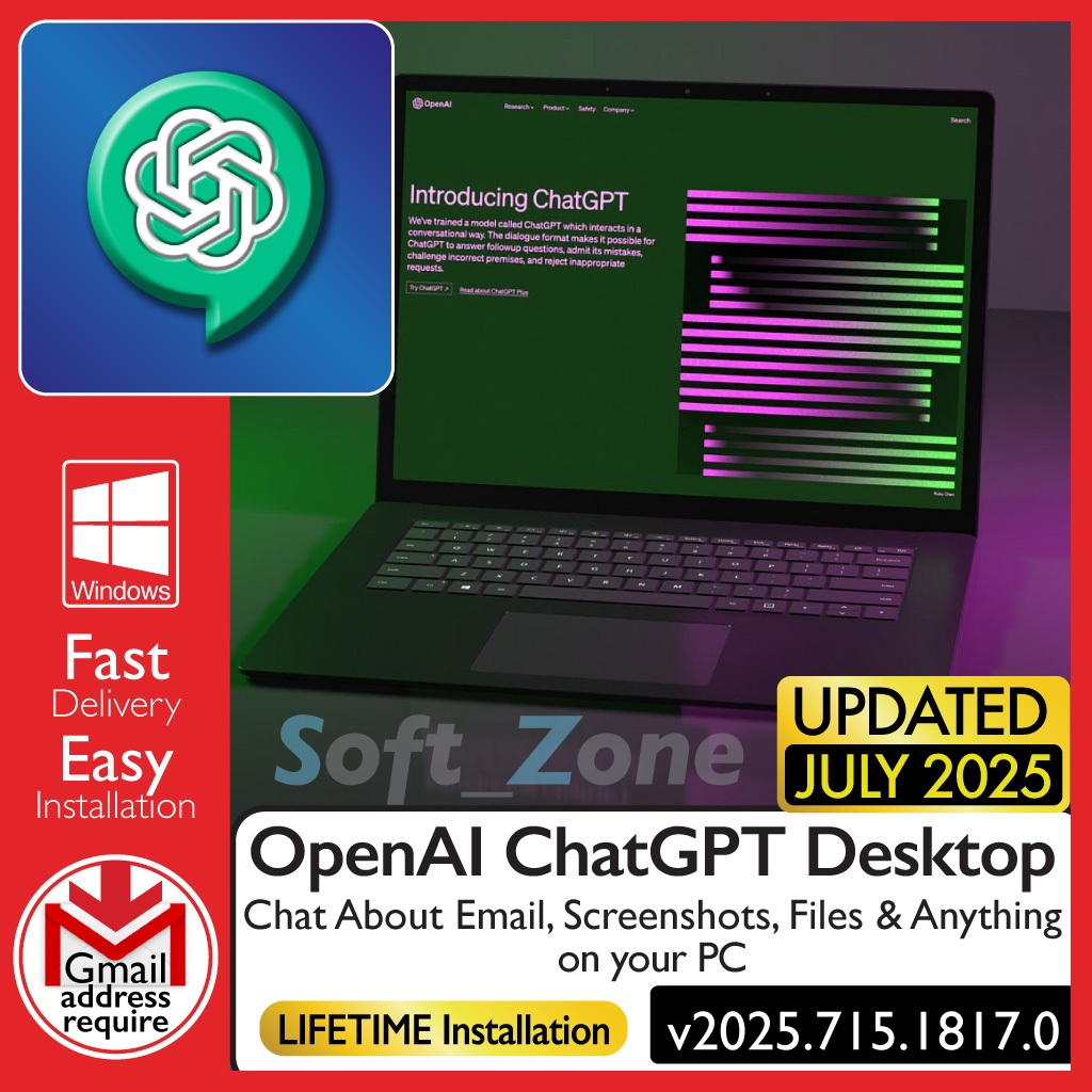 OpenAI ChatGPT Desktop 2025.916.233 Chat About Email, Screenshots, Files & Anything on your PC | Windows - SOFTWARE
