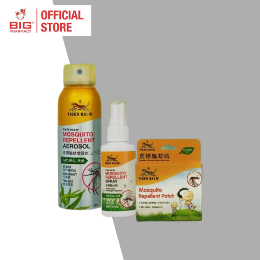 Tiger Balm Mosquito repellent ( SPRAY 60ML / PATCH 10S / AEROSOL 120ML)