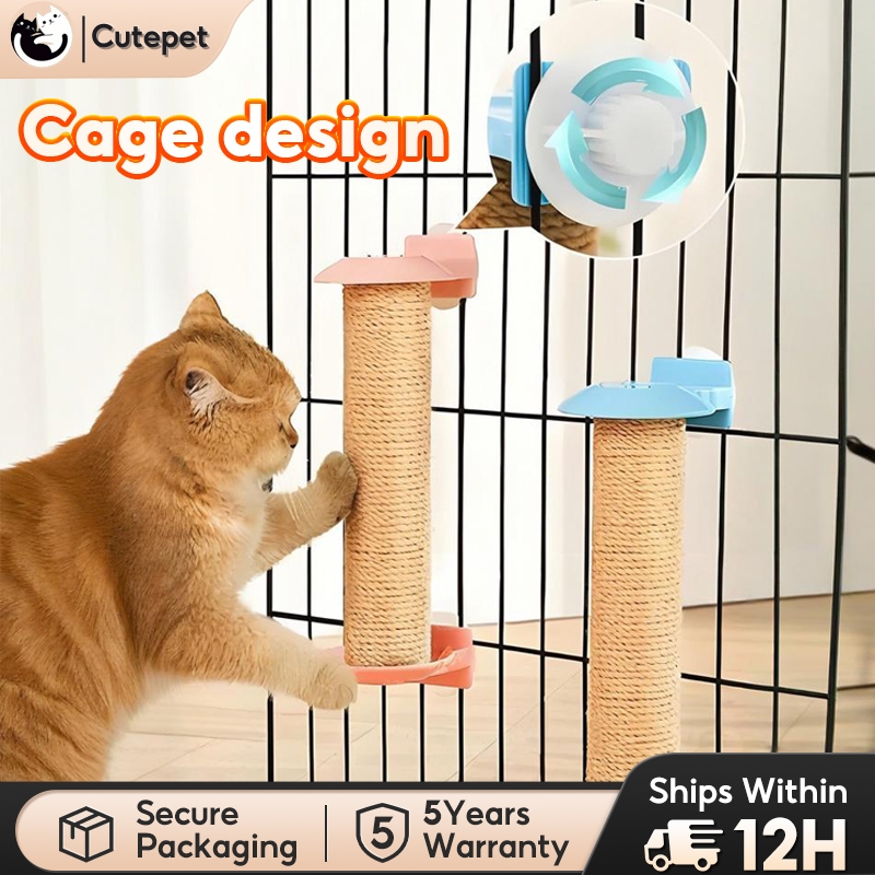 Selected Cat Hanging Scratching Pole Scratcher Cat Tree Cat Cage Scratcher Pole Cage Sisal Post 猫玩具