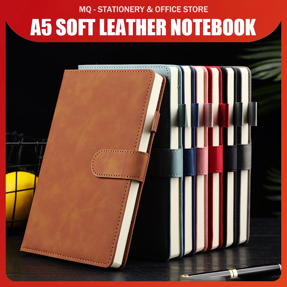 A5 Soft Leather Notebook Student A5 Notebook School Supplies Journal A5 Writing Notepad 100 Sheets