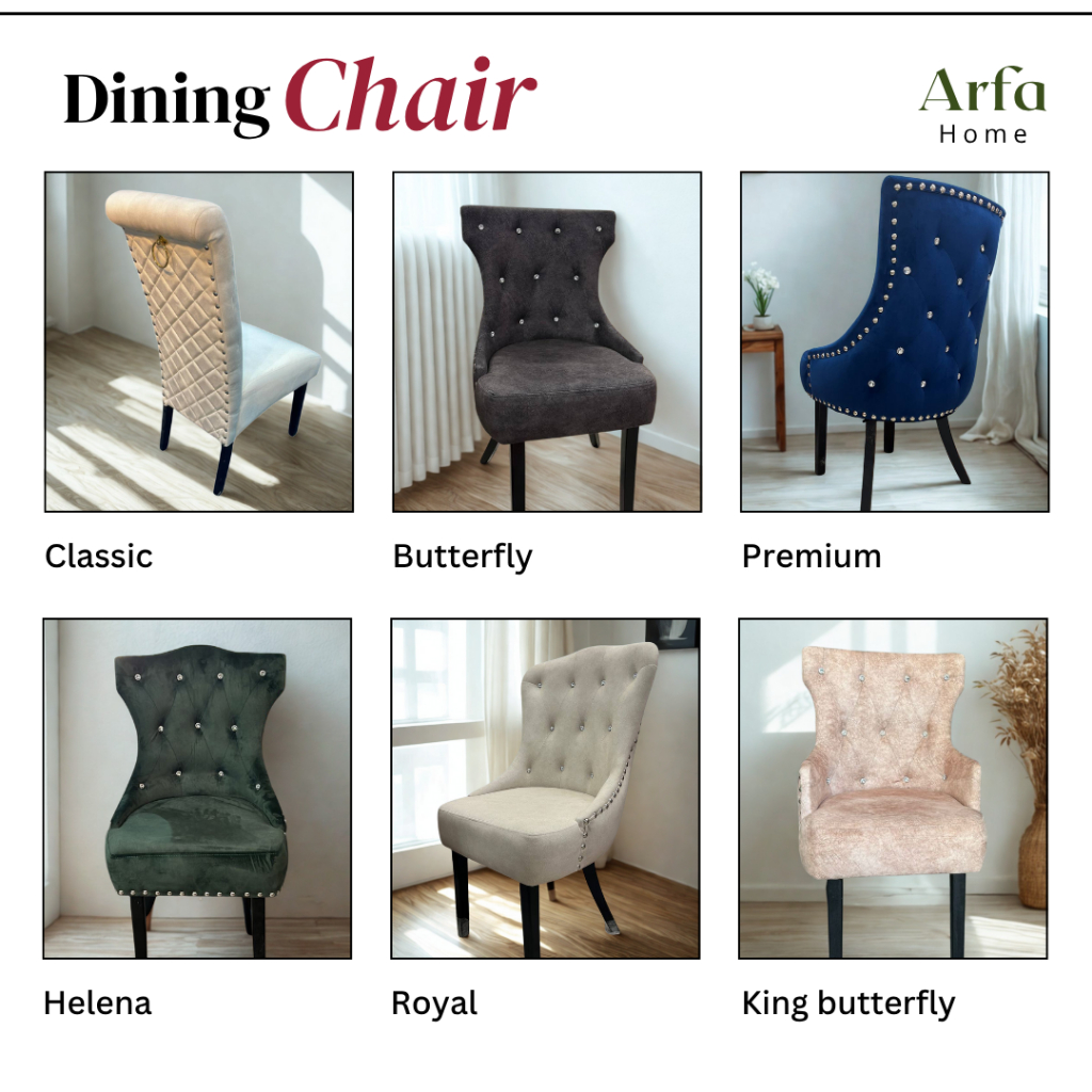 Free shipping Arfa Home chair only PART 1 butterfly premium classic chesterfield dining chair direct kilang