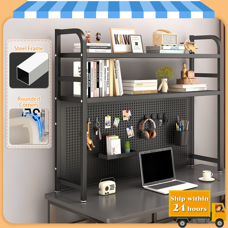 Rak papan lubang desktop Rak meja komputer Rak buku Rak Take in Multi-layer partition