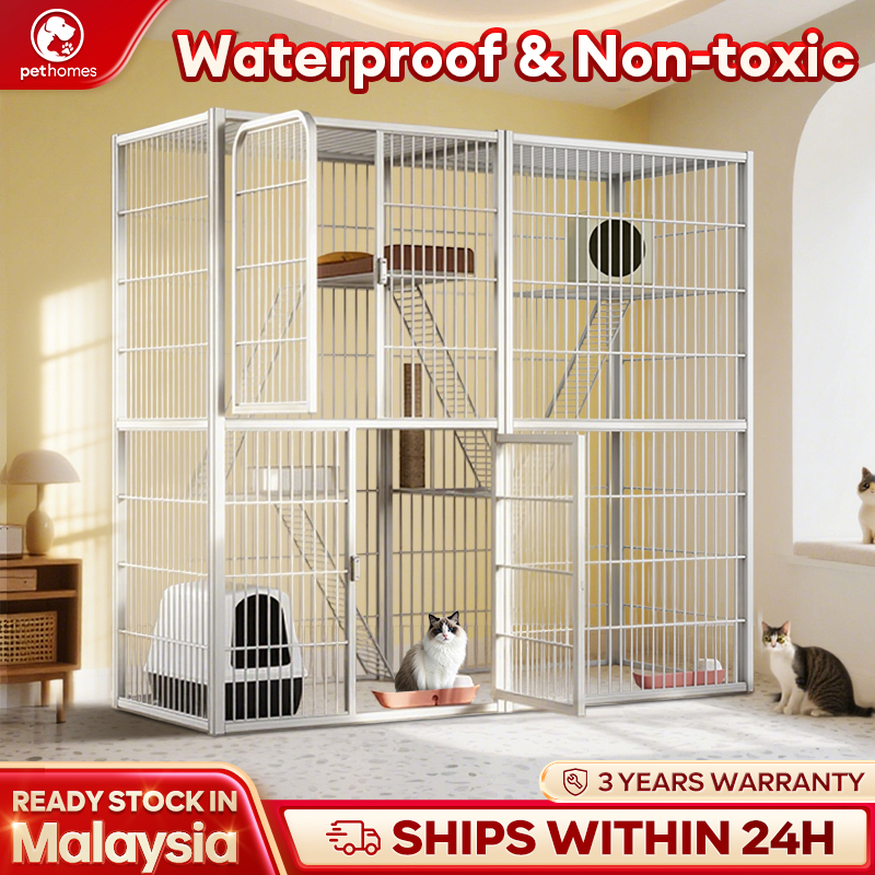 Sangkar Kucing Besar Cat Cage Large 2 3 Tingkat 4 Level Pet Cage Cat House Indoor Rumah Kucing 猫笼