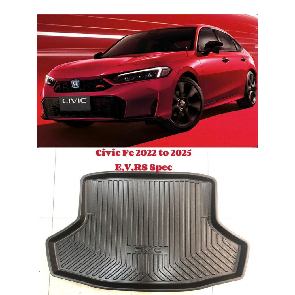 Honda civic FE 2022 2023 2024 2025 2026 civic Fe e:HEV 2022 2023 2024 2025 2026 rear cargo car trunk boot tray