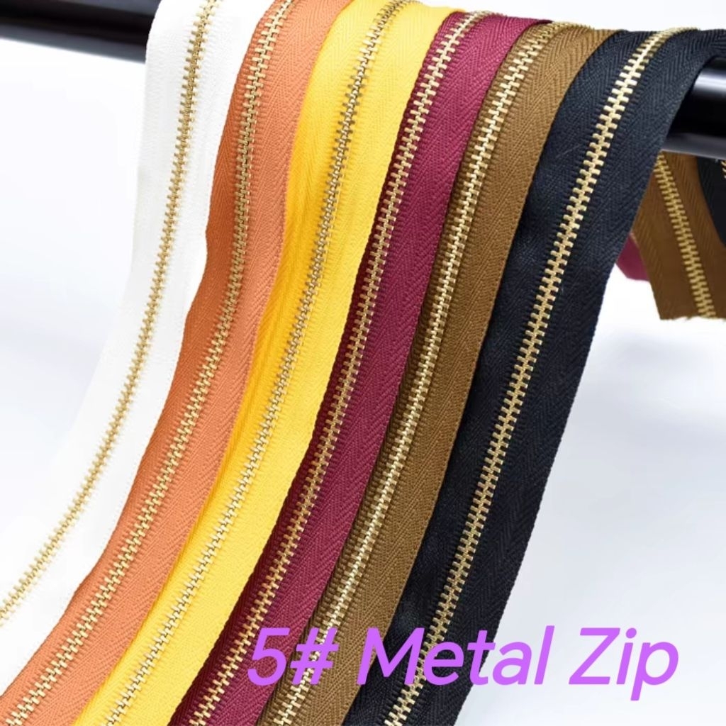 DIY Bag Zipper Size #5 METAL 铁牙Bronze Teeth Zipper by Yard *Zip Potong*