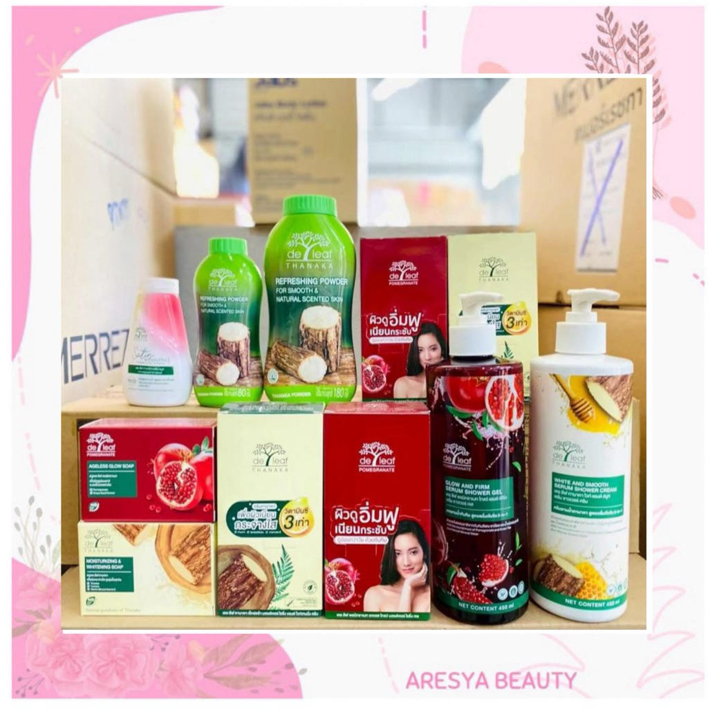 DE LEAF TANAKA DE LEAF POMEGRANATE MOISTURIZING & WHITENING CREAM 💯🇹🇭