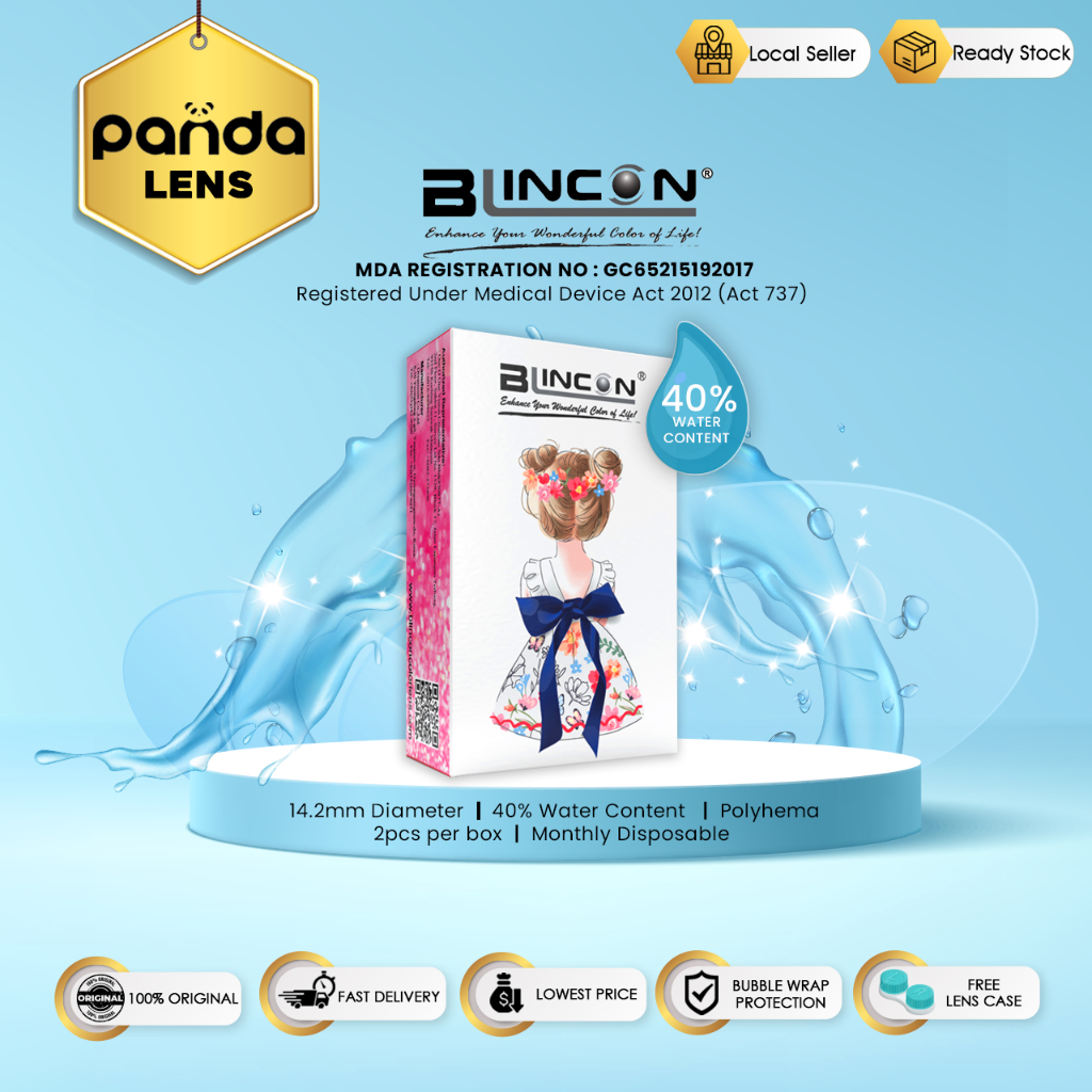 [Power 0.00 until -8.00] Blincon ViVi Monthly Color Contact Lens