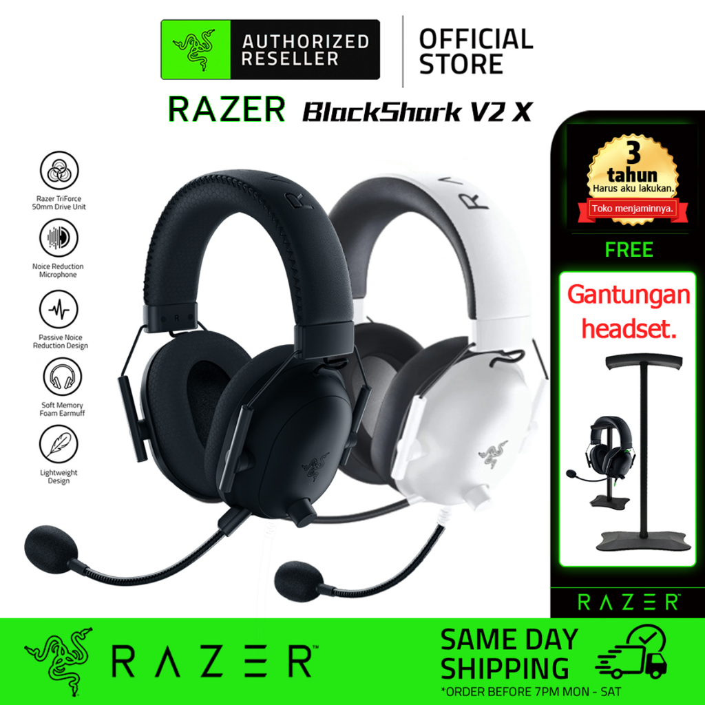Razer Multi-Platform Blackshark V2 X Wired Gaming Headset 7.1 Surround Sound Light Weight Volume Gaming
