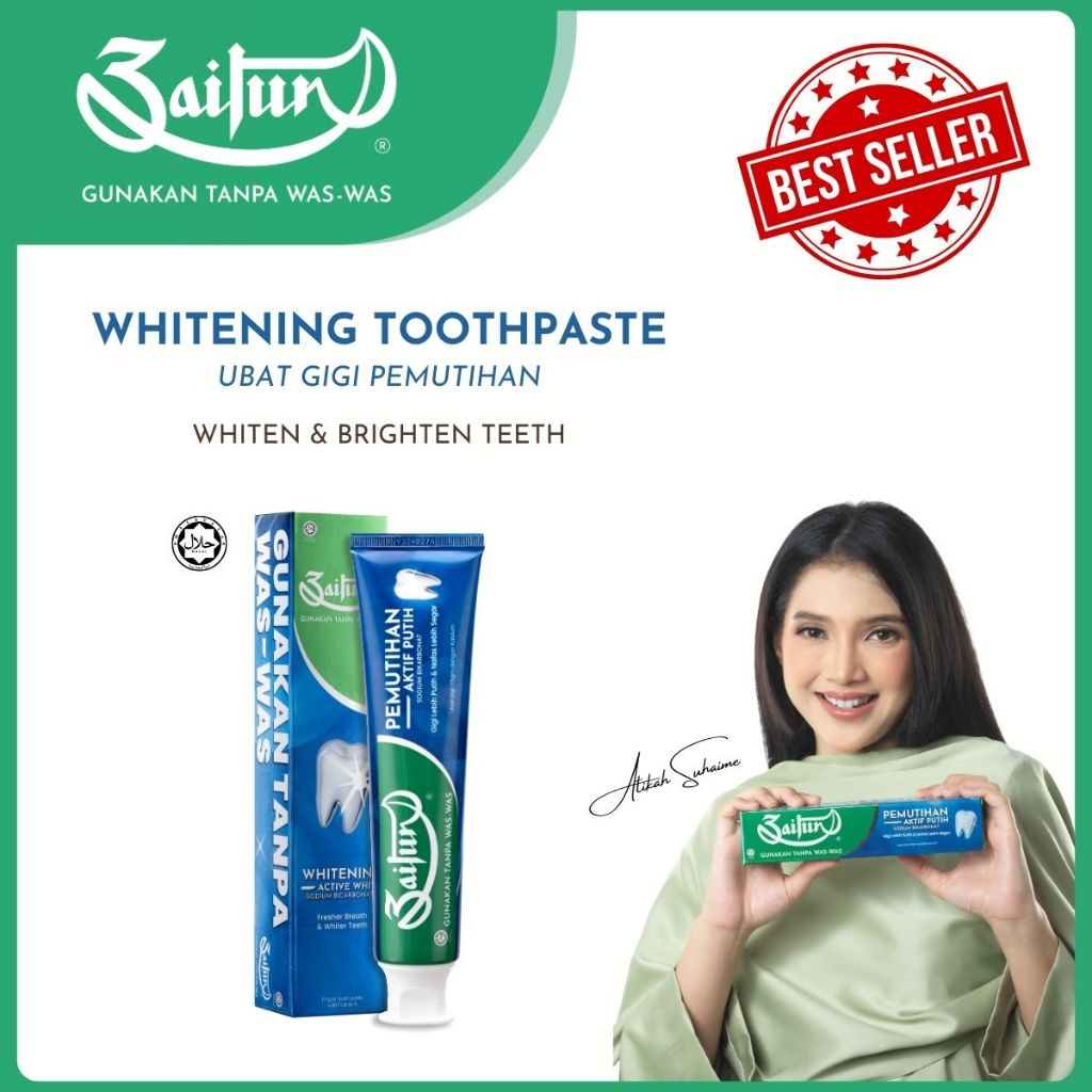 Zaitun Whitening Toothpaste 175g / Zaitun Ubat Gigi Pemutihan 175g - untuk gigi putih dan cerah / teeth whitening
