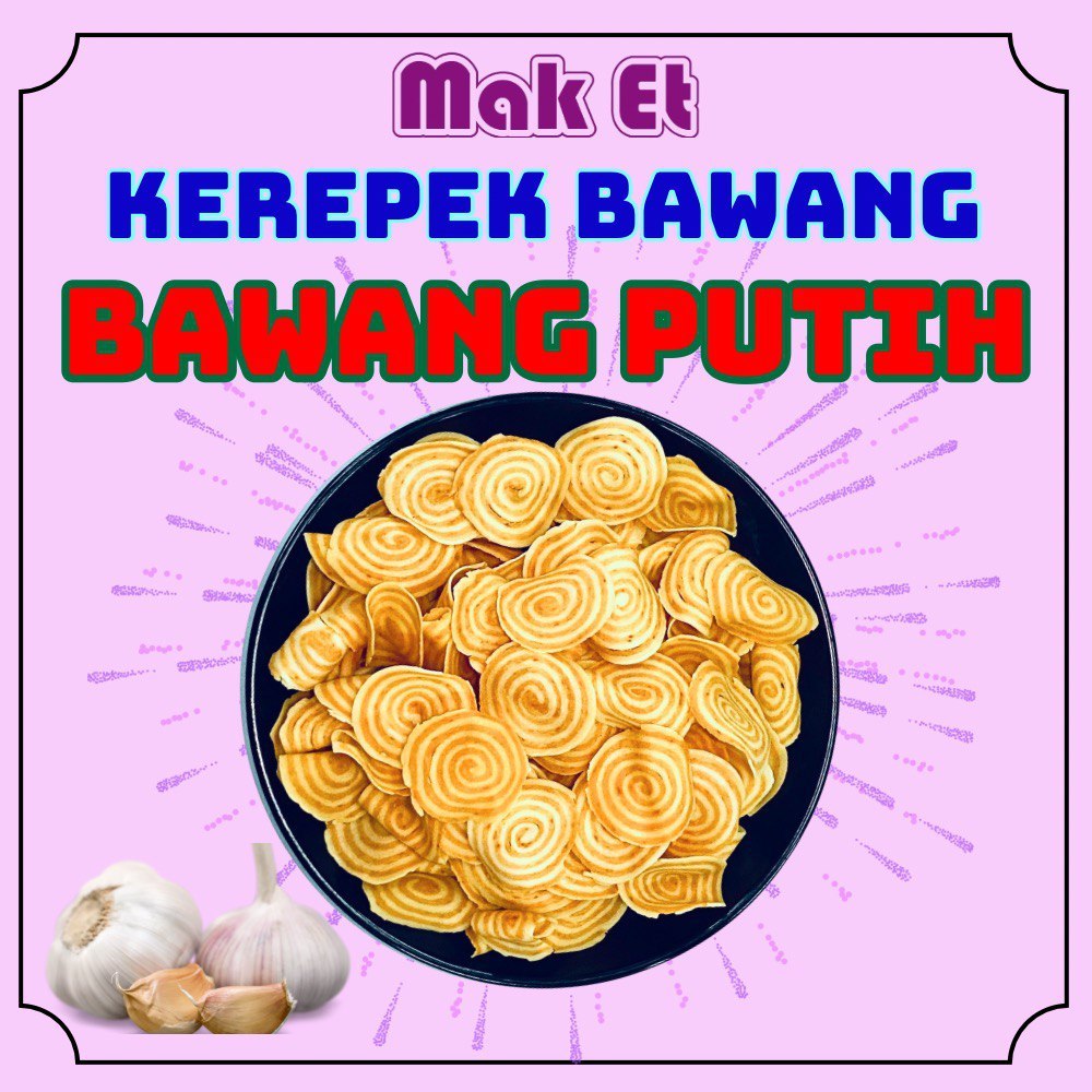 🌱❤KEREPEK BAWANG PUTIH (350g)-PURPLE-❤🌱