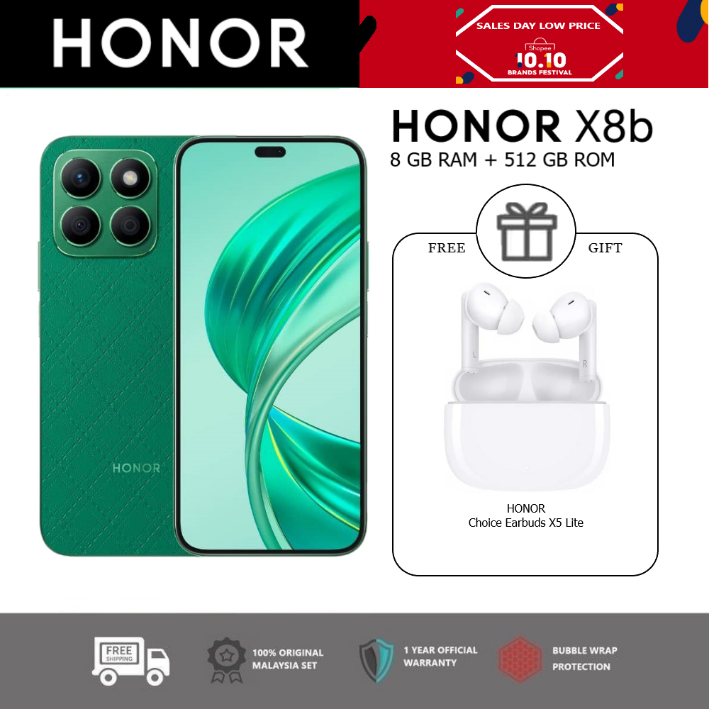 HONOR X8b (8GB+512GB) 108MP EXtra Camera | 6.7" HONOR FHD+ 90HZ Display | Original Honor Warranty