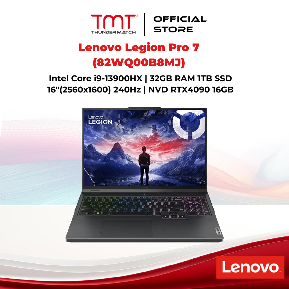 Lenovo Legion Pro 7 (82WQ00B8MJ) Gaming Laptop | i9-13900HX | 32GB RAM 1TB SSD | 16"WQXGA (2560x1600