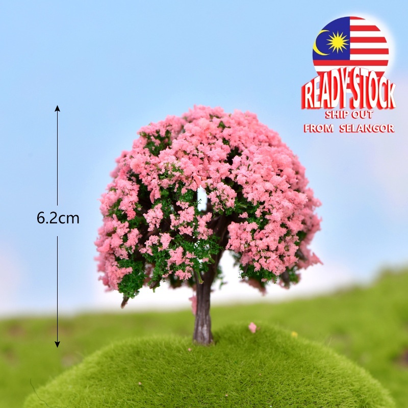 LUSHECO-Miniature Tree Plant Flower Gardening Ornament Decoration Figurine for Terrarium Bonsai Succulent READY STOCK