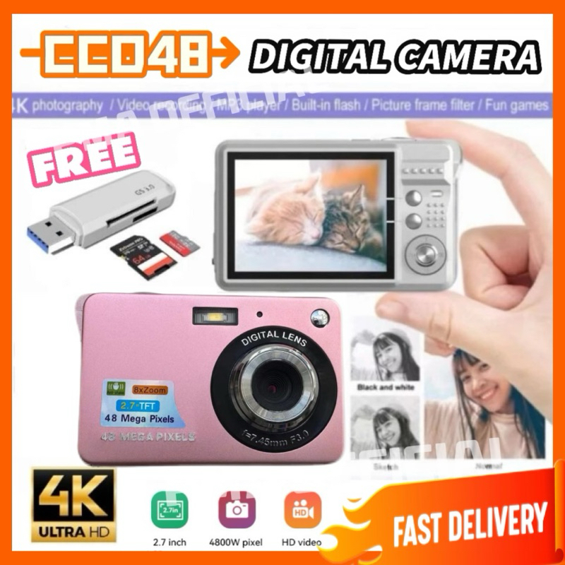 FastdeliveryDigital Camera HD CCD 1080P High Pixel Entry Level Vintage Student Party Digital Camera CCD CCDr