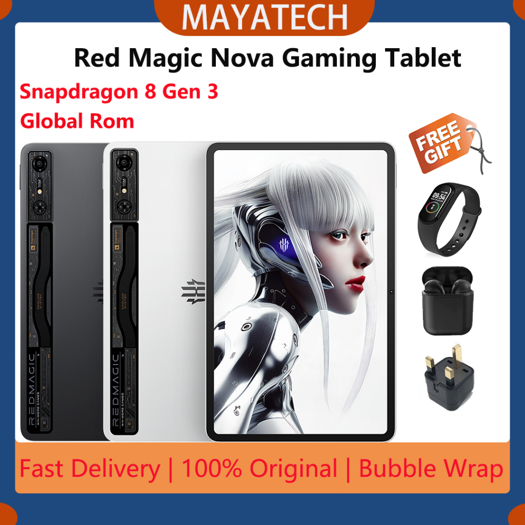 Global ZTE nubia Red Magic Nova Gaming Tablet Snapdragon 8 Gen 3 10.9 inches 10100 mAh 120W 144Hz wired Gaming Tablet