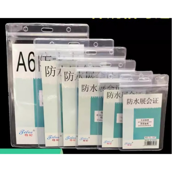 *GOOD QUALITY+FAST SHIP* Waterproof Clear PVC Plastic Name Tag Badge ID Card Holders Lanyard