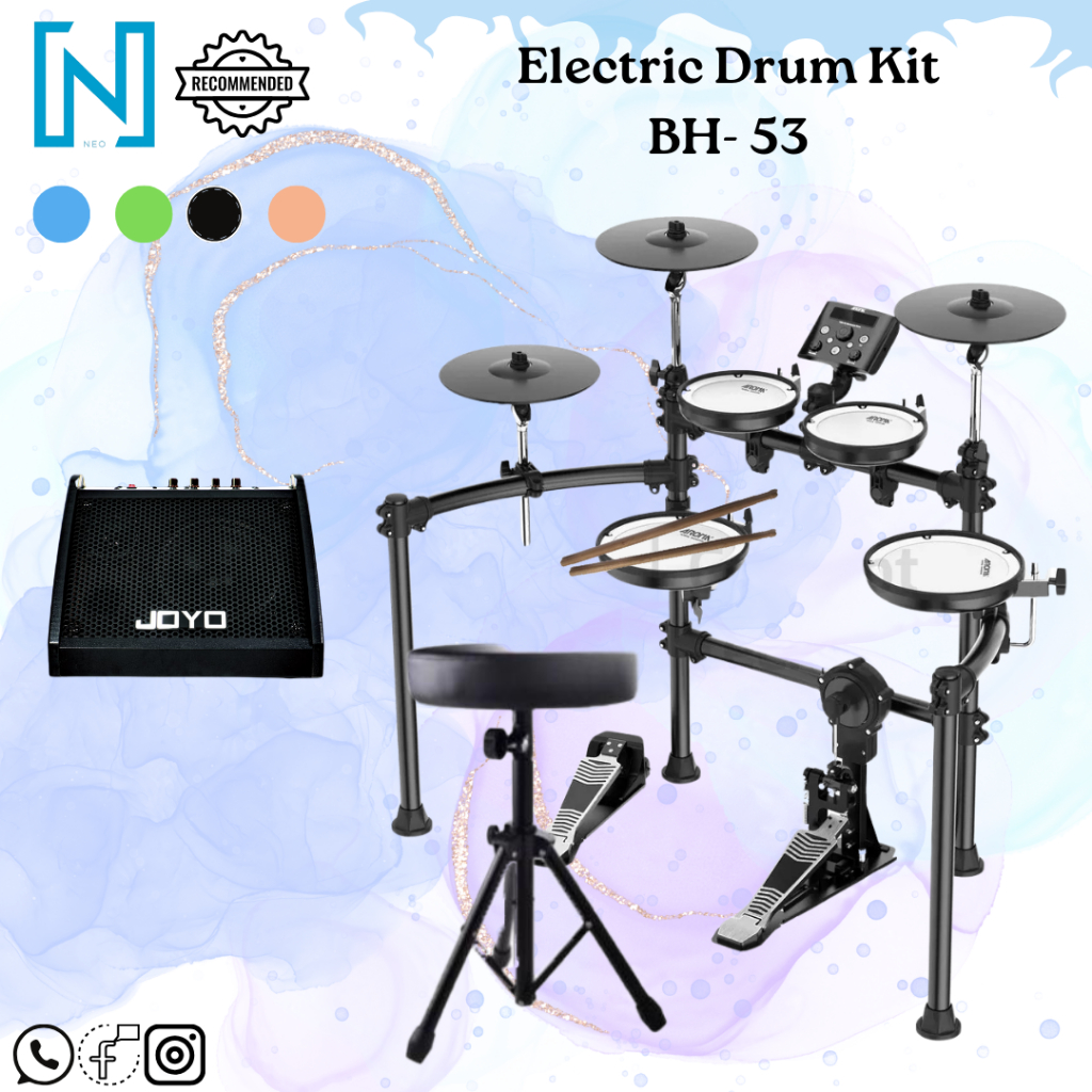 ☆NEW ARRIVAL☆ ELECTRIC DRUM SET BH-53 + FREE HEADPHONE + FREE DRUM STICK