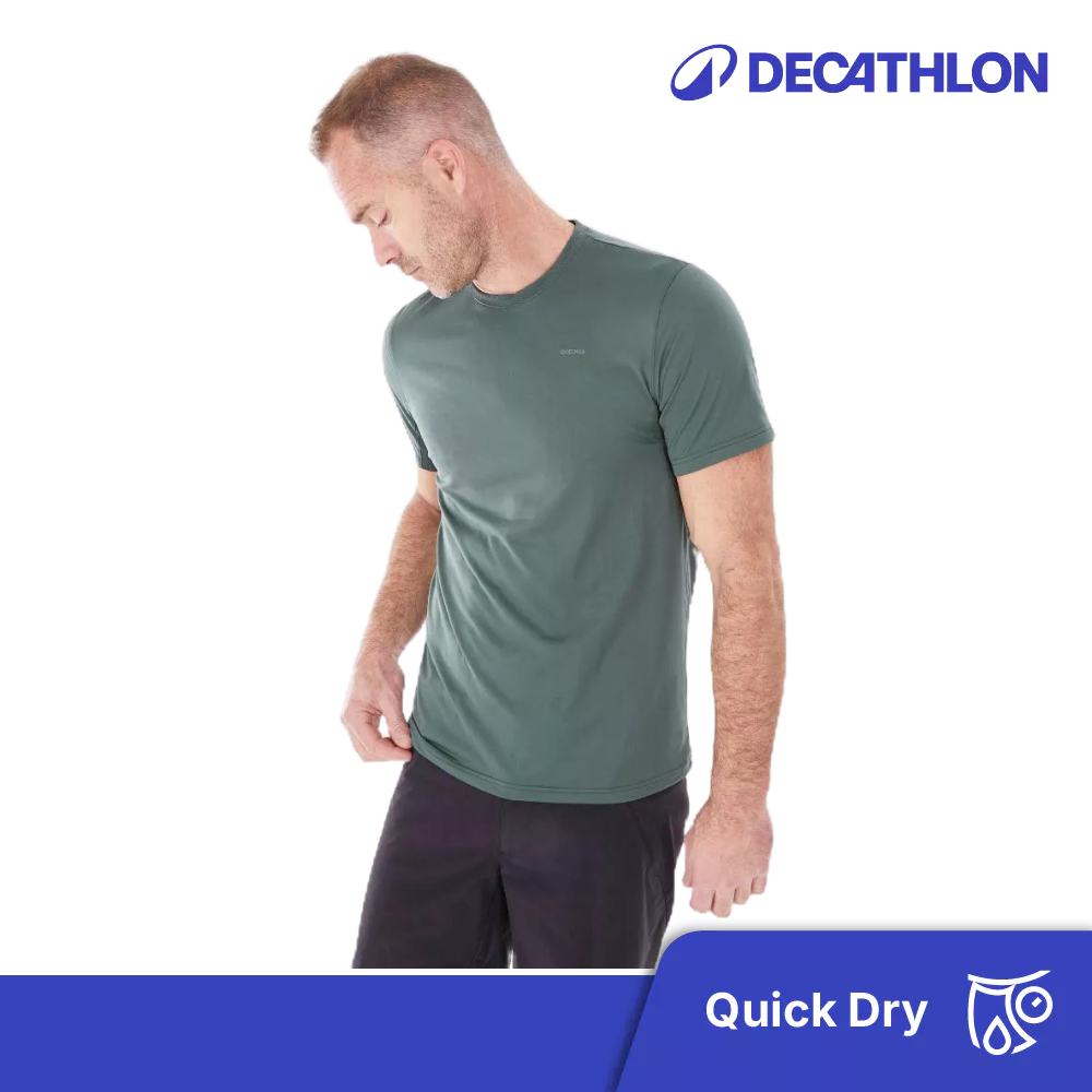 Decathlon Quechua Hiking/Trekking T-Shirt Short Sleeved Men Quick Dry