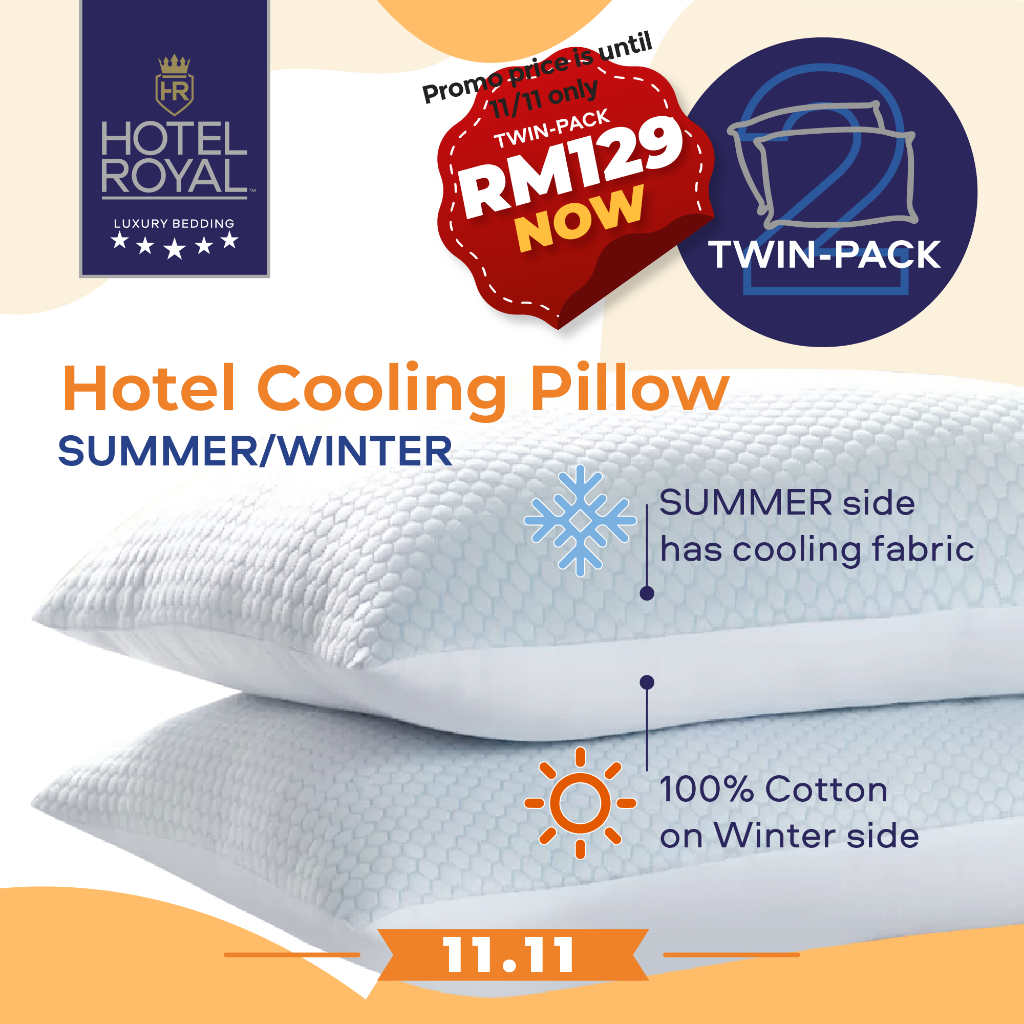 (2 Pcs) Hotel Royal Cooling Pillow [thebeddingscompany]