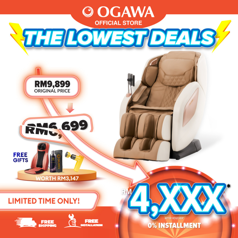 [11.11] Ogawa Retreax Ionic Contemporary Massage Chair [Free Estillo Prime Plus + 3in1 Leather Kit + Turborevive]