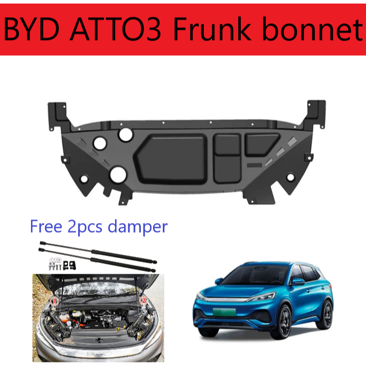 BYD ATTO3 RHD Frunk Car Interior Storage Box Organizer Front Trunk Storage Box Trunk Organizer
