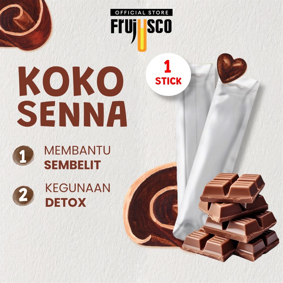 [1 Stick] Frujusco Koko Senna Detox / Uncang / Coklat Direct Kilang / Sanna - Weight Loss Tea