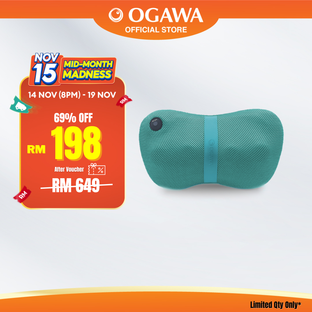 OGAWA Mobile Shiatsu Lite Shiatsu Kneading Massage Pillow