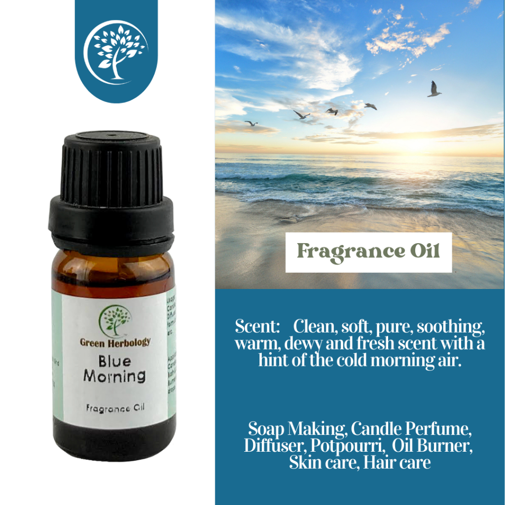Blue Morning Fragrance Oil (Pati Pewangi - For Soap, Reed Diffuser, Skincare, Scrub, Candle)