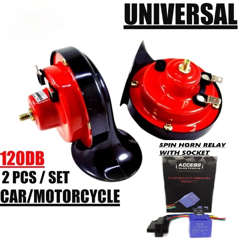 12V Car Motorcycle Snail BM Horn Hon Siput Bunyi Kuat Hon Kereta Motor Car Accessories