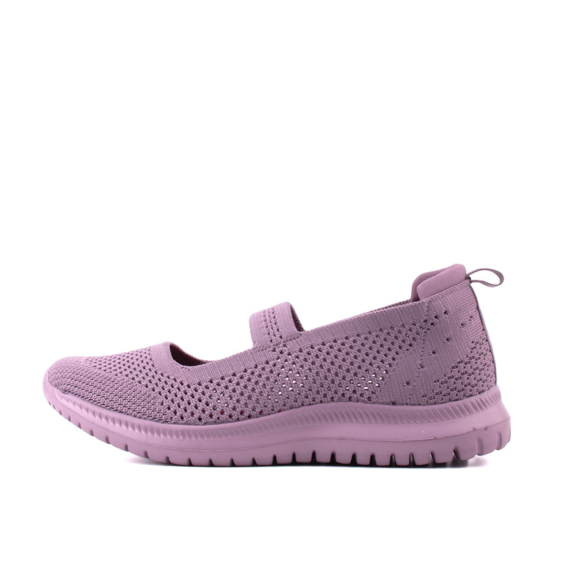 LARRIE Kasut Perempuan Purple Stretchy Secure Sporty Sneakers Women - L61925-KN01SV-47-PURPLE