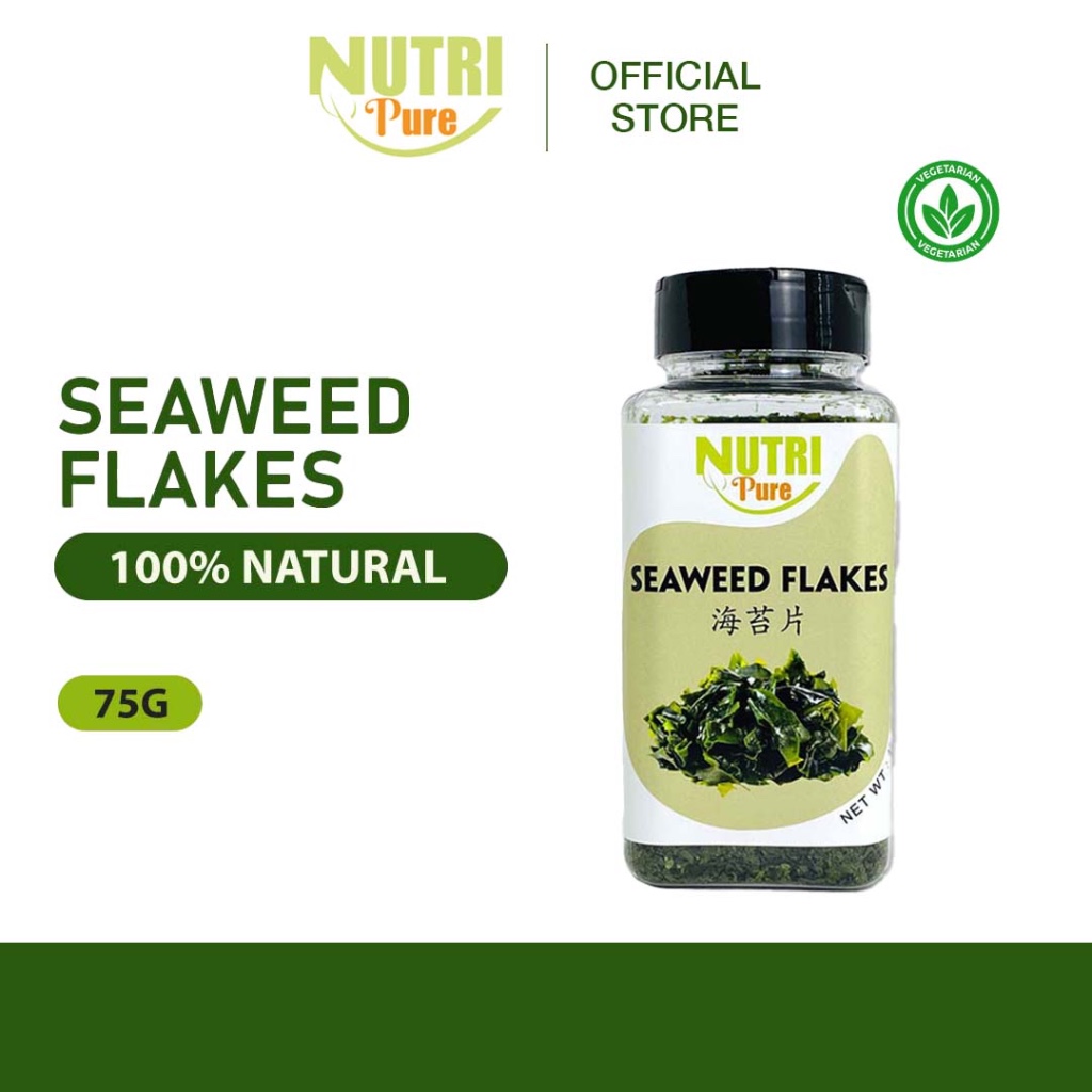 Nutri Pure Seaweed Flakes 75g | Nori Seaweed Rumpai Laut (Vegetarian Friendly/Halal)