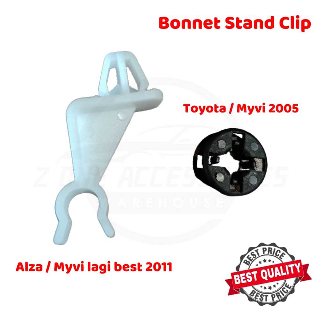 Toyota / Perodua Myvi 2005 / Alza / Myvi lagi best 11-15yr Bonnet Stand Clip Black Circle Tape