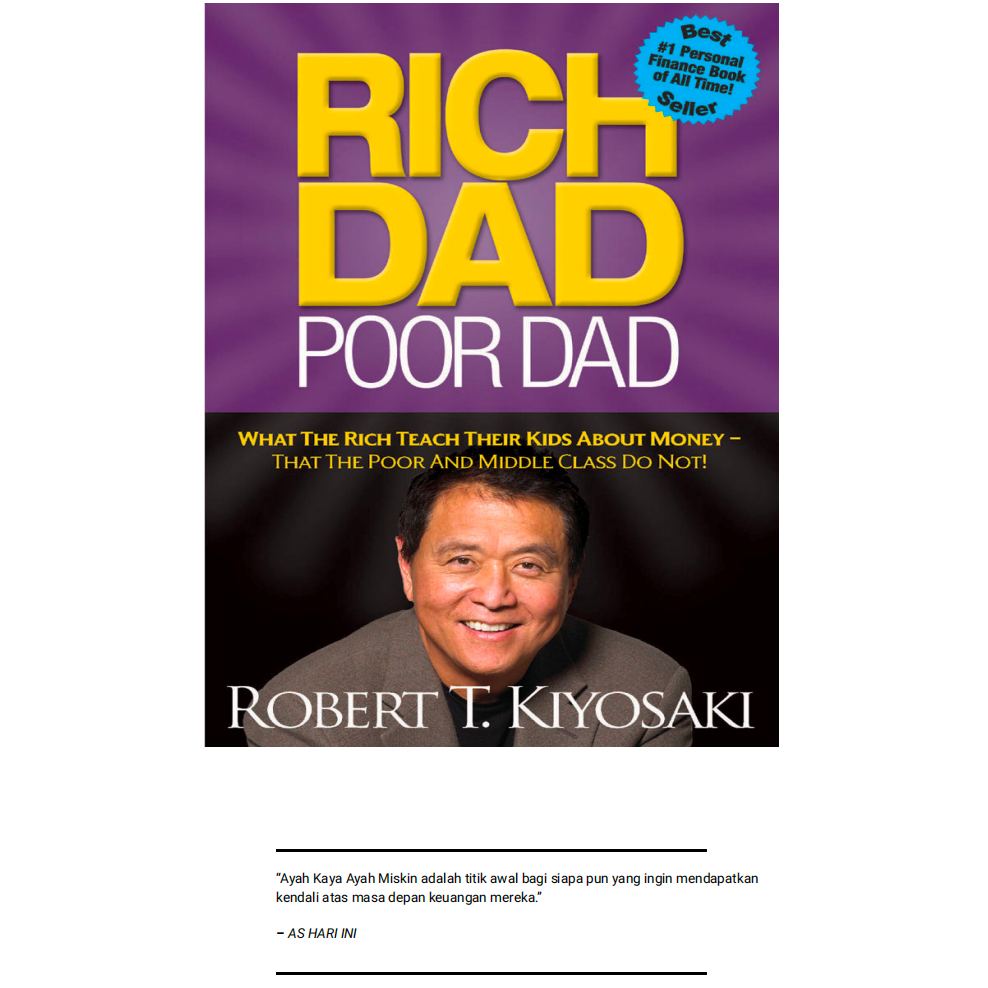 [Softcopy] Ayah Kaya Ayah Miskin | Terjemahan Rich Dad Poor Dad Ebook | Kewangan Bantuan Diri Pendidikan Pelaburan Niaga