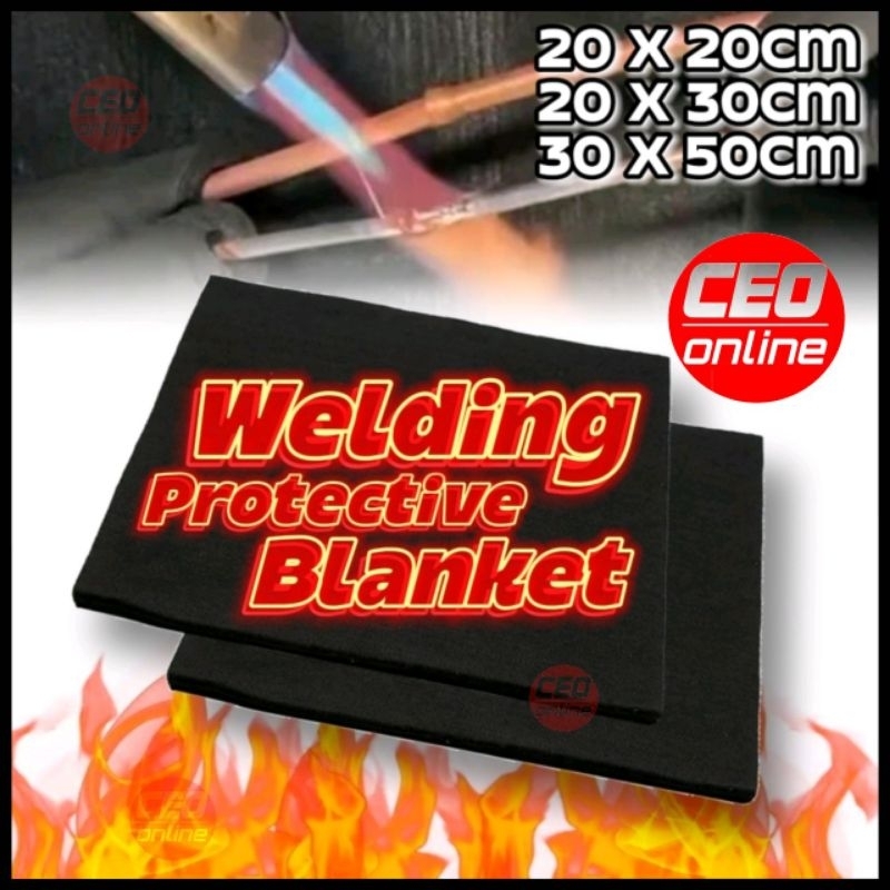 CEO 10mm Thickened Welding Protective Fire Resistant Fireproof Blanket Graphite Felt Black Welding Aircond