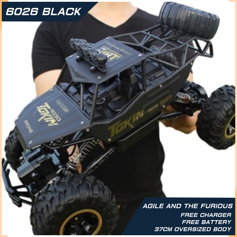 Ready Stock Remote Control Car Drift Off-road Vehicle Large Scale Four-wheel Drive Climbing Truck High-speed Head Ligh